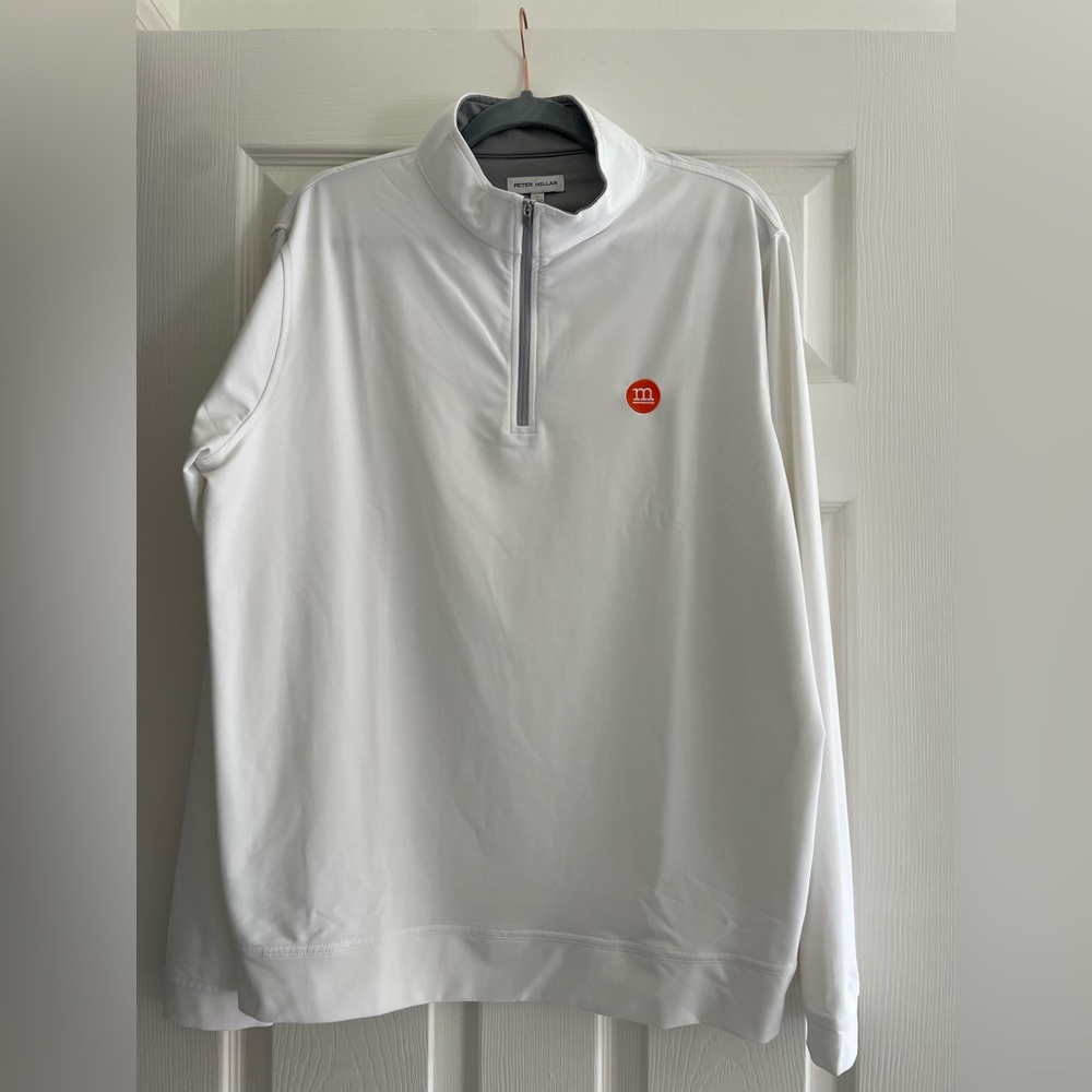 White Quarter-Zip Pullover with Champions Retreat Golf Logo.